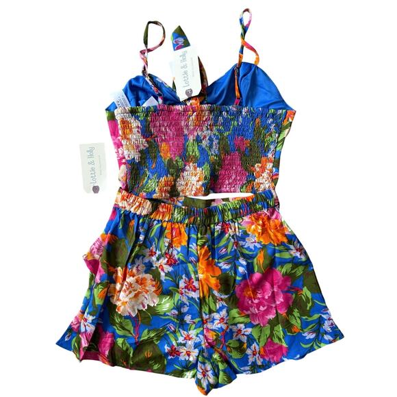 B.O.G Collective Boho Vacation Tropical Connected Romper Two Piece Set S - Picture 4 of 4
